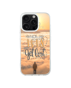 iPhone 16 Pro Max Transparant Case Printed With Travel Lettering With Quote And Image