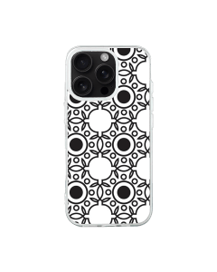 iPhone 16 Pro Transparant Case Printed With Abstract Monochrome Seamless