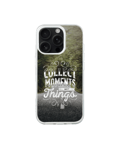 iPhone 16 Pro Transparant Case Printed With Travel Lettering Background With Photo