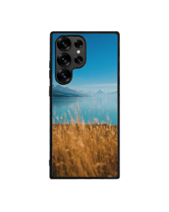 Samsung S25 Ultra Black Case  Printed With Vertical Shot Lake Pukaki Mount Cook