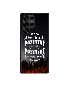 Samsung S25 Ultra Black Case  Printed With Positive Lettering With Photo