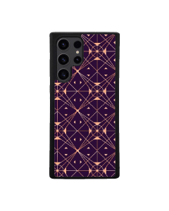Samsung S24 Ultra Black Case  Printed With Gradient Art Deco Pattern