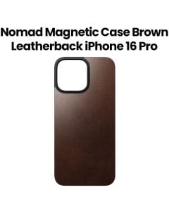 Nomad Magnetic Leatherback for iPhone 16 Pro | Rustic Brown | NM01362685