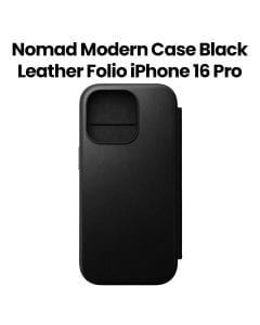 Nomad Modern Leather Folio for iPhone 16 Pro | Black | Leather | NM01680185