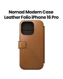 Nomad Modern Leather Folio for iPhone 16 Pro | English Tan-C | Leather | NM01678885