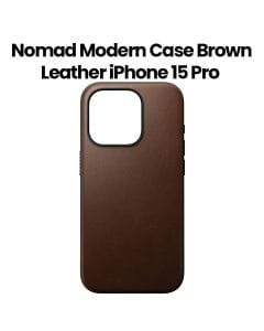 Nomad Modern Leather Case for iPhone 15 Pro | Brown | Nomad Leather | NM01614685