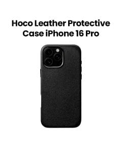 Hoco Leather Protective Case for iPhone 16 Pro | Black | DG29