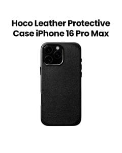 Hoco Leather Protective Case for iPhone 16 Pro Max | Black | DG29