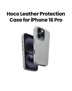 Hoco Leather Protective Case for iPhone 16 Pro | Gray | DG29