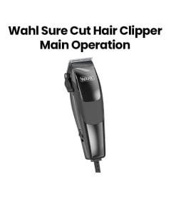 Wahl Sure Cut Hair Clipper Main Operation 220-240V | Black | 79449-227
