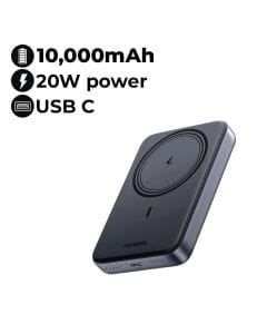 UGREEN 10,000mAh UNO Magnetic Wireless Power Bank | Black | UG-PB-Msafe-PB764-10000C-BLK