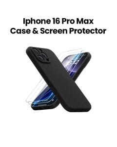 iPhone 16 Pro Max Case & Screen Protector Bundle – Black