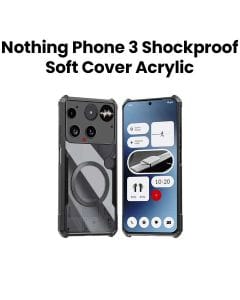 Nothing Phone 3 Shockproof Soft Cover with Acrylic Back MagSafe Compatible | Transparent