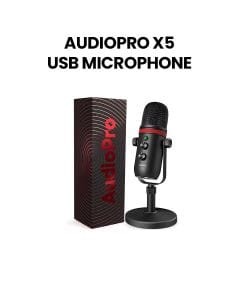 AudioPro X5 USB Condenser Gaming Microphone for PC/Laptop/Phone/PS4/PS5 | Black | B09F3KNCSY
