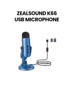 ZealSound USB K66 Condenser Gaming Microphone for PC/Phone/PS5 | Blue | B0BCYVTDDT