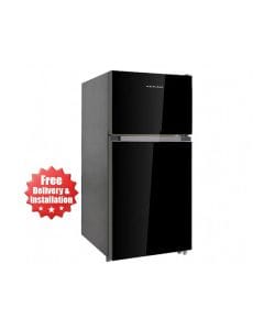 Zenan Refrigerator 90L – Black Glass | ZBC-U89BG