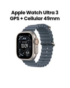 Apple Watch Ultra 3 GPS + Cellular 49mm Natural Titanium Case with Anchor Blue Ocean Band | MEWH4AF/A