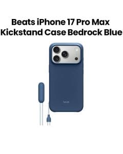 Apple Beats Kickstand Case With MagSafe For iPhone 17 Pro Max, Camera Control, Slim And Lightweight Design, Soft Microfiber Interior - Bedrock Blue - MGTR4LL/A
