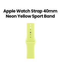 Apple Sport Band 40mm M/L, Soft And Comfortable Feel, Lightweight Design, Sweat And Water Resistant - Neon Yellow - MFFU4ZM/A