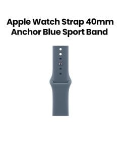Apple Sport Band 40mm S/M, Soft And Comfortable Feel, Lightweight Design, Sweat And Water Resistant - Anchor Blue - MFFV4ZM/A