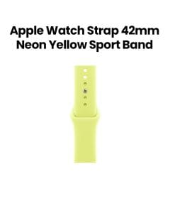 Apple Sport Band M/L 42mm, Lightweight Design, Innovative Pin-And-Tuck Closure, Sweat And Water Resistant - Neon Yellow - MFGD4ZM/A