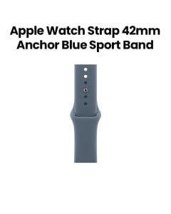 Apple Sport Band M/L 42mm, Lightweight Design, Innovative Pin-And-Tuck Closure, Sweat And Water Resistant - Anchor Blue - MFGF4ZM/A