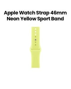 Apple Sport Band M/L 46mm, Lightweight, Sweat And Water Resistant Design, Pin And Tuck Closure - Neon Yellow - MFGW4ZM/A