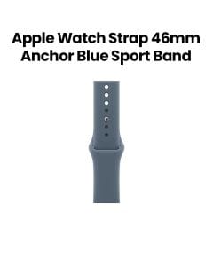 Apple Sport Band S/M 46mm, Lightweight, Sweat And Water Resistant Design, Pin And Tuck Closure - Anchor Blue - MFGX4ZM/A