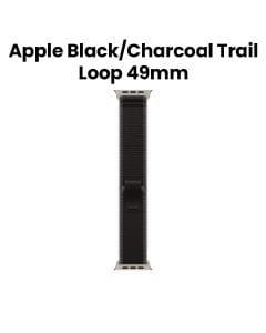 Apple Watch Trail Loop S/M 49mm, Ultra-Thin And Lightweight, Comfortable Fit - Natural Titanium Finish With Black/Charcoal Trail Loop - MFT84ZM/A