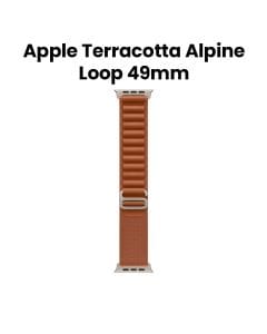 Apple Watch Alpine Loop Large 49mm, Durable Woven Design, Secure G-Hook Closure - Natural Titanium Finish With Terracotta Alpine Loop - MFTD4ZM/A