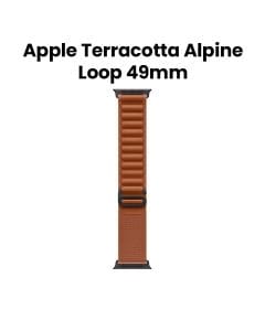 Apple Watch Alpine Loop Small 49mm, Durable Woven Design, Secure G-Hook Closure - Black Titanium Finish With Terracotta Alpine Loop - MG9D4ZM/A
