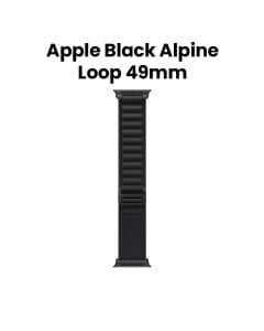 Apple Watch Alpine Loop Small 49mm, Durable Woven Design, Secure G-Hook Closure - Black Titanium Finish With Black Alpine Loop - MG9G4ZM/A