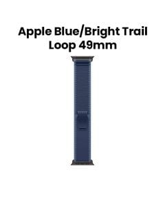 Apple Watch Trail Loop S/M 49mm, Ultra-Lightweight And Thin Design, Wide Compatibility - Black Titanium Finish With Blue/Bright Blue Trail Loop - MG9Q4ZM/A