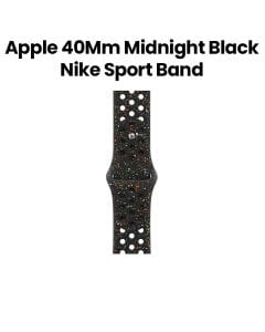 Apple Nike Sport Band S/M 40mm, Long Lasting Performance, Smooth Finish Designed, Comfortable Fit, Easy To Install - Midnight Black - MG9X4ZM/A