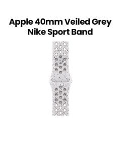 Apple Nike Sport Band M/L 40mm, Long Lasting Performance, Smooth Finish Designed, Comfortable Fit, Easy To Install - Veiled Gray - MGA34ZM/A