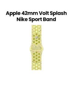 Apple Nike Sport Band M/L 42mm, Pin-And-Tuck Closure, Durable And Lightweight Design - Volt Splash - MGAA4ZM/A