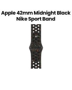 Apple Nike Sport Band M/L 42mm, Pin-And-Tuck Closure, Comfortable Fit, Breathable And Sport-Ready Design - Midnight Black - MGAF4ZM/A