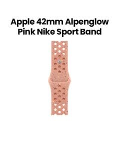 Apple Nike Sport Band S/M 42mm, Lightweight And Comfortable Fit, Breathable Design, High-Performance Material - Alpenglow Pink - MGAQ4ZM/A