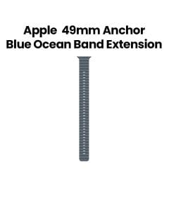 Apple Ocean Band Extension 49mm, Smooth Finish Design, Comfortable Fit - Natural Titanium Finish With Anchor Blue Ocean Band - MGCE4ZM/A