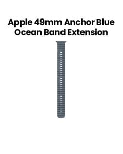 Apple Ocean Band Extension 49mm, Smooth Finish Design, Comfortable Fit - Black Titanium Finish With Anchor Blue Ocean Band - MGCK4ZM/A