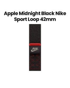 Apple Nike Sport Loop 42mm, Hook-And-Loop Fastener, Gentle Weave Texture, Secure And Adjustable Fit - Midnight Black - MGCX4ZM/A