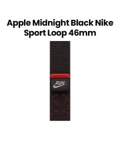 Apple Nike Sport Loop 46mm, Hook‑And‑Loop Closure, Durable And Lightweight Design - Midnight Black - MGD34ZM/A
