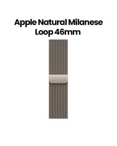 Apple Milanese Loop M/L 46mm, Elegant And Timeless Design, Durable And Premium Build, Secure Magnetic Closure - Natural - MGJ34ZM/A