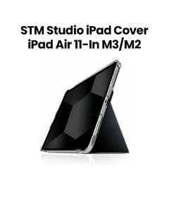 STM Studio iPad Cover for iPad Air 11" M3/M2/Gen 5/4 / iPad Pro 11 Gen 4–1 – Black | STM-222383KY-01