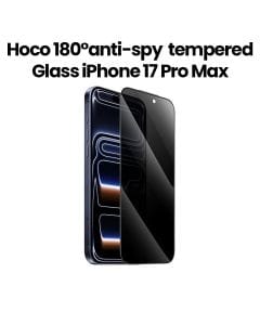 HOCO 3D Full Screen 180° Anti-Spy Tempered Glass for iPhone 17 Pro Max – Black | DG36