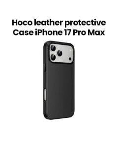 HOCO Leather Protective Case for iPhone 17 Pro Max – Black | DG29
