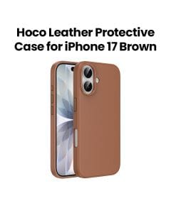 HOCO Leather Protective Case for iPhone 17 – Brown | DG29