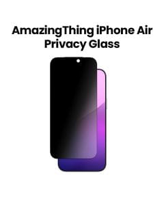 AmazingThing iPhone Air 6.6-Inch 3D Fully Covered Fusion Dust Filter Titan Privacy Glass – Clear | IP176.6PRCFGLA