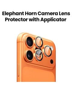 Elephant Horn Camera Lens Protector with Applicator iPhone 17 Pro/Pro Max Orange | EH-CLRTTSG17-OR