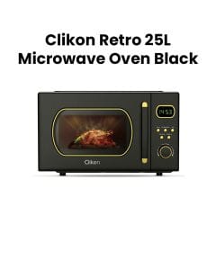Clikon Retro 25L Microwave Oven (Digital + Grill) – Black |CK4328